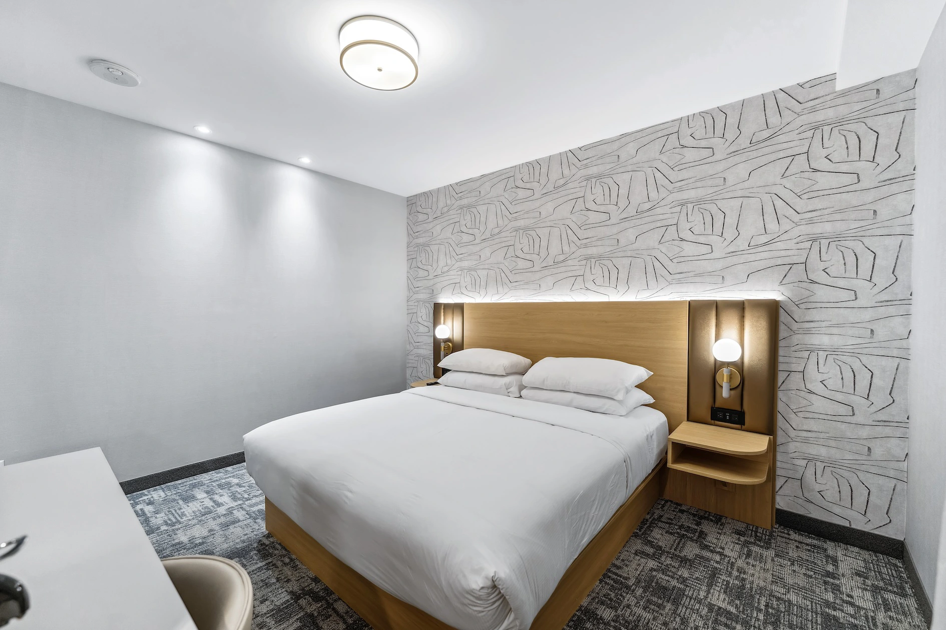 Resort King room with king bed and work desk