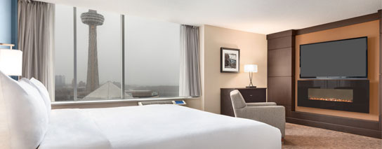 Junior presidential whirlpool suite at Wyndham Garden Niagara Falls Fallsview